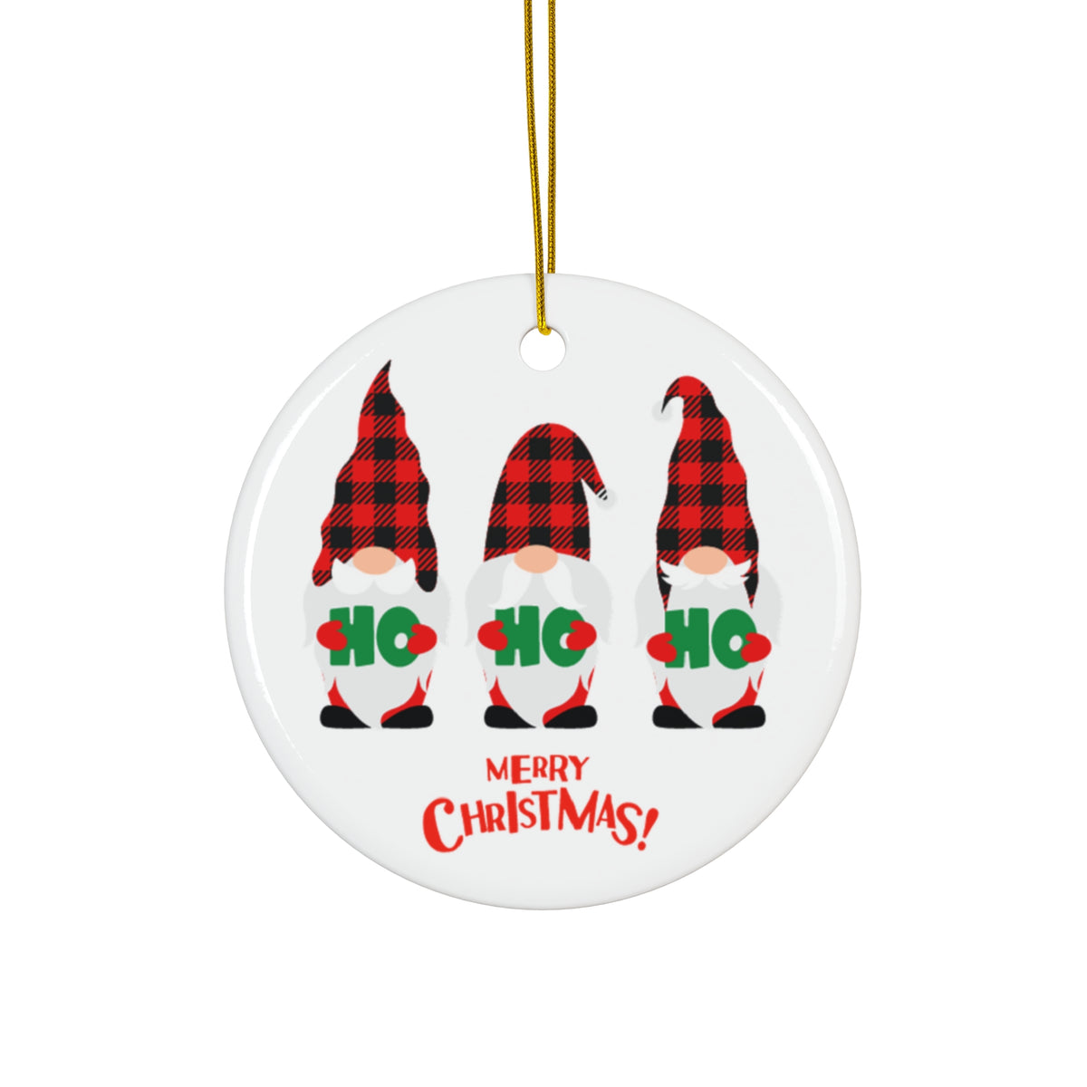 Christmas Elf Ceramic Ornament