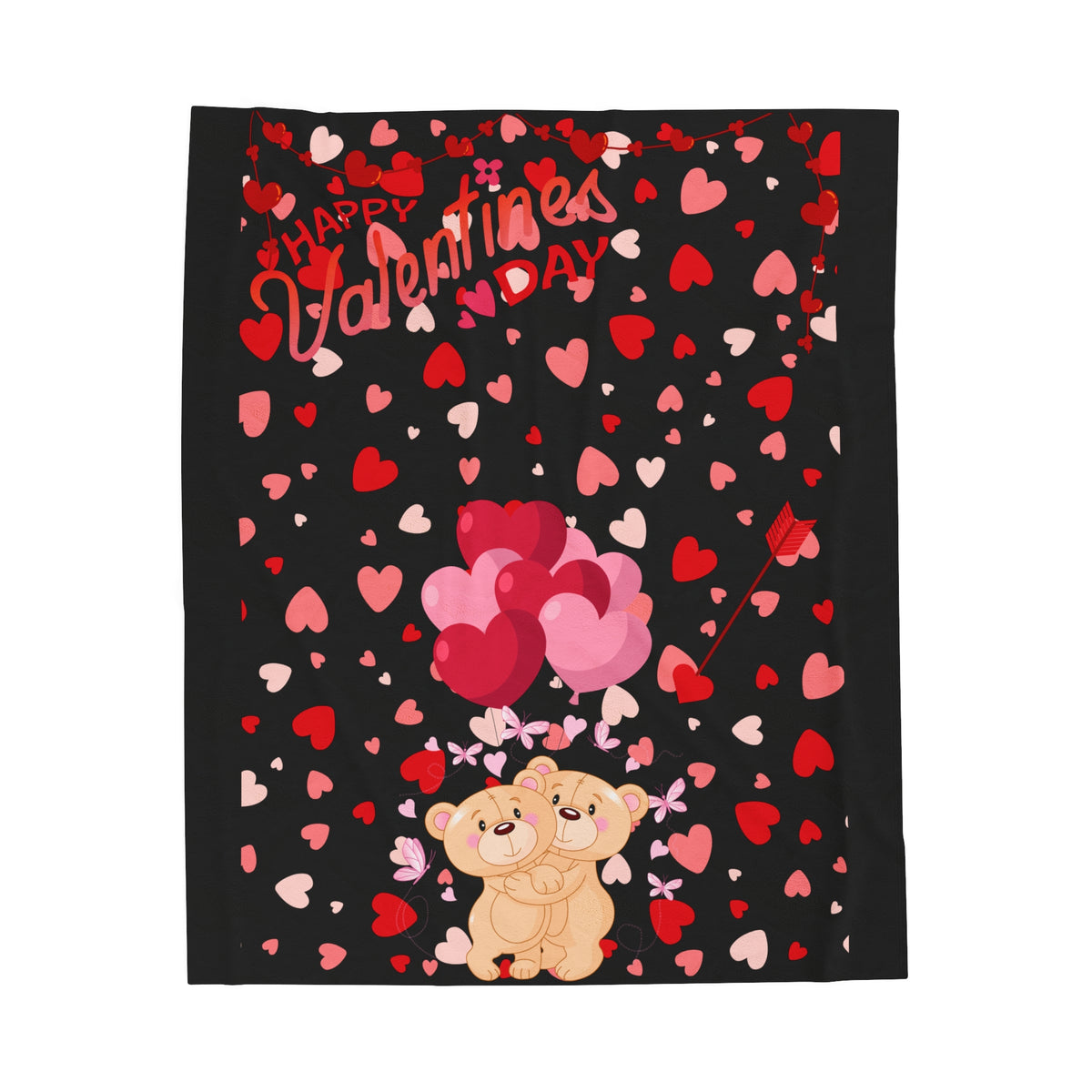 Teddy Love Velveteen Plush Blanket