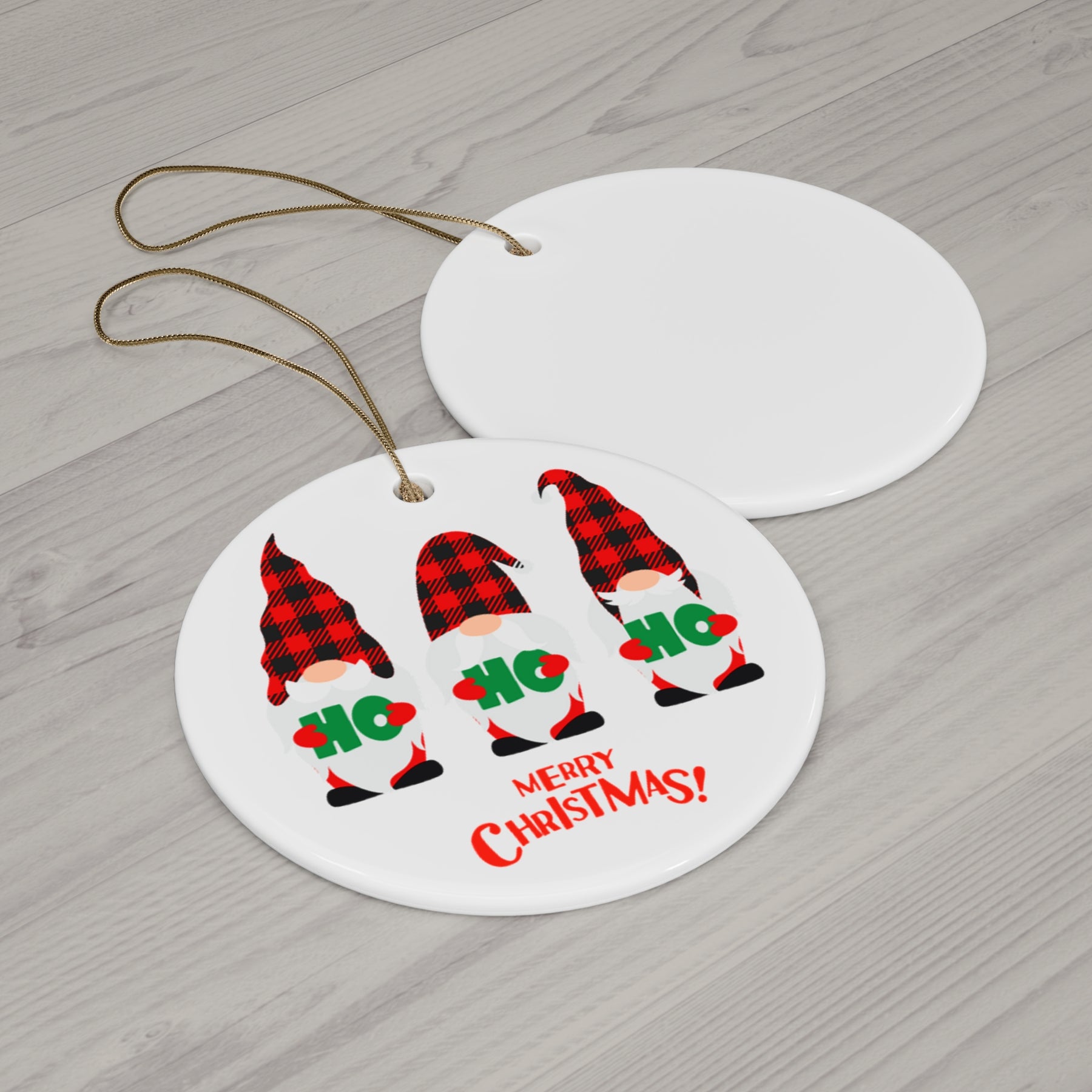 Christmas Elf Ceramic Ornament