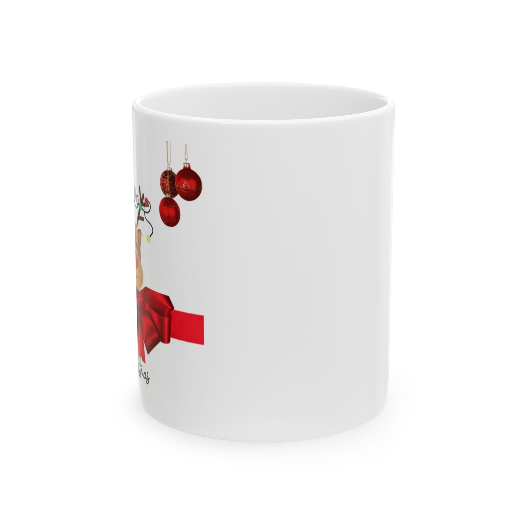 Merry Christmas Mug - Reindeer Mug, Coffee Mug, Christmas Mug