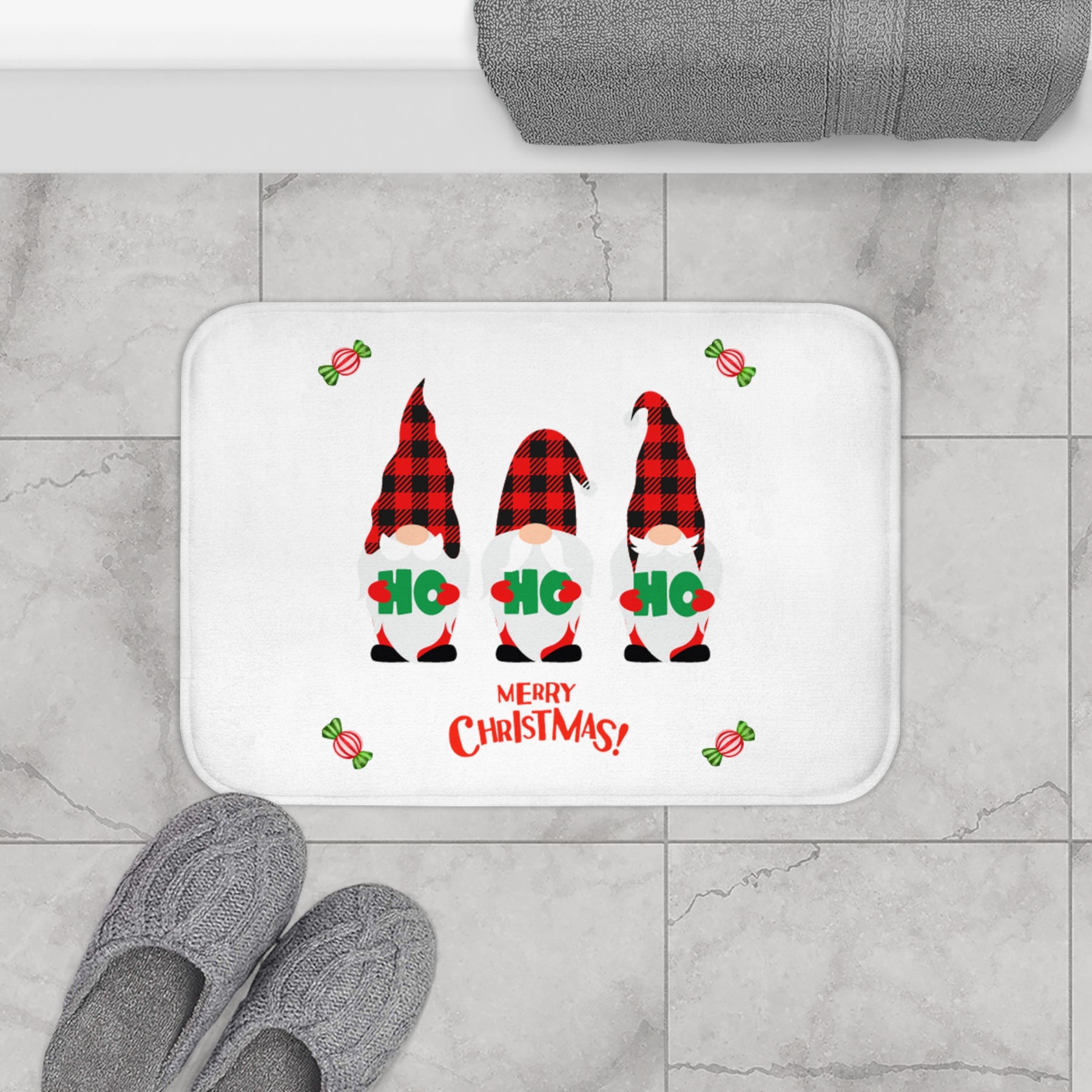 HOLIDAY CHRISTMAS BATHROOM MAT