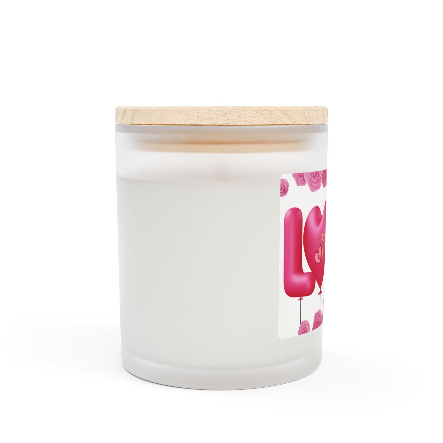 Love Is In The Air Frosted Glass Candle, 11oz