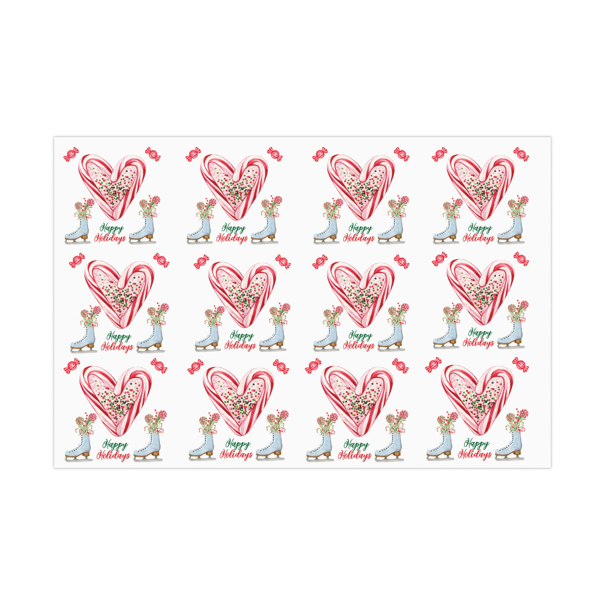 Candy Cane Merry Christmas Gift Wrap Paper – Festive Holiday Wrapping