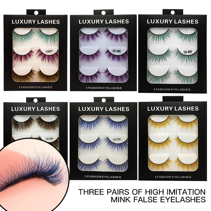 Three-dimensional Thick Thickened Color Eyelashes