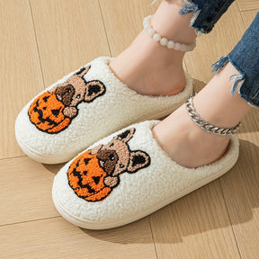 Halloween Cute Comfy Pumpkin House Slippers